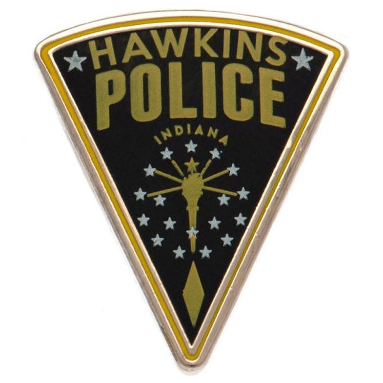 STRANGER THINGS HAWKINS POLICE (ENAMEL PIN BADGE)