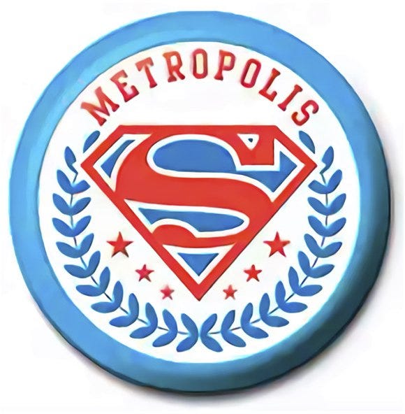 SUPERMAN - METROPOLIS (BUTTON BADGE)
