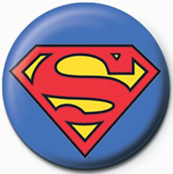 SUPERMAN - LOGO (BUTTON BADGE)