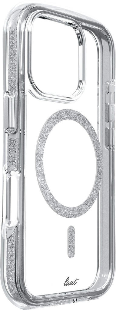 LAUT Aero Sparkle for iPhone 16 Pro - Crystal Silver