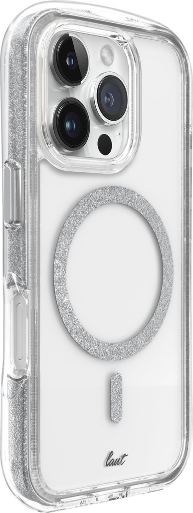 LAUT Aero Sparkle for iPhone 16 Pro - Crystal Silver