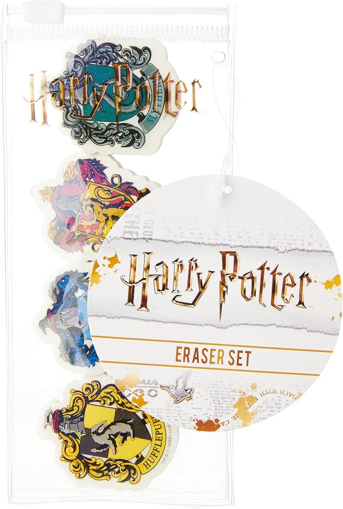 HARRY POTTER - COLOURFUL CREST (ERASER SET)