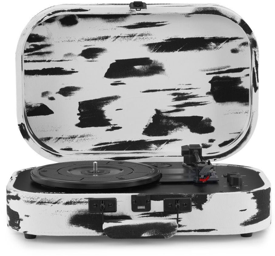 CROSLEY DISCOVERY PORTABLE TURNTABLE WITH BLUETOOTH IN/OUT - BLACK & WHITE