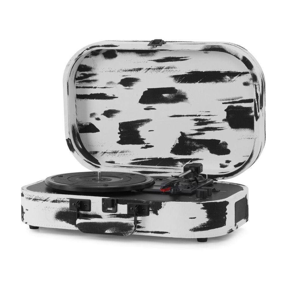 CROSLEY DISCOVERY PORTABLE TURNTABLE WITH BLUETOOTH IN/OUT - BLACK & WHITE