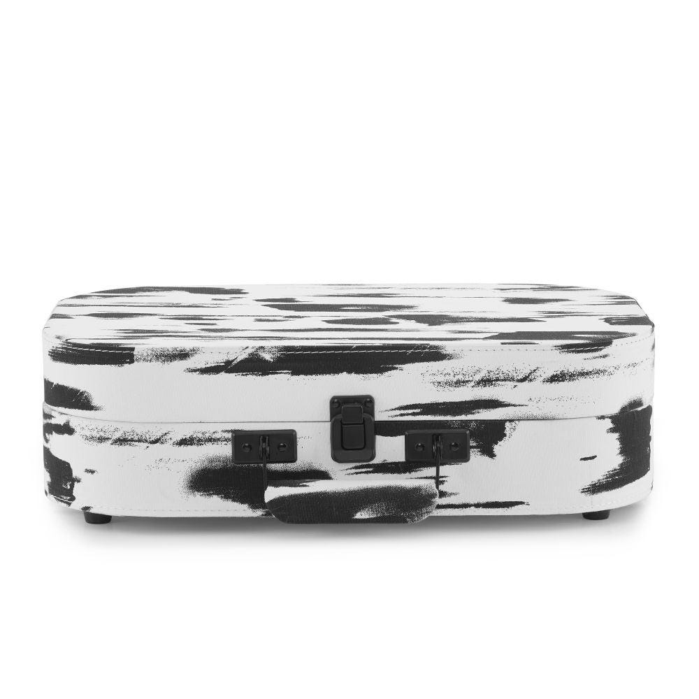 CROSLEY DISCOVERY PORTABLE TURNTABLE WITH BLUETOOTH IN/OUT - BLACK & WHITE