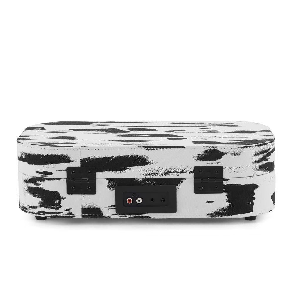 CROSLEY DISCOVERY PORTABLE TURNTABLE WITH BLUETOOTH IN/OUT - BLACK & WHITE