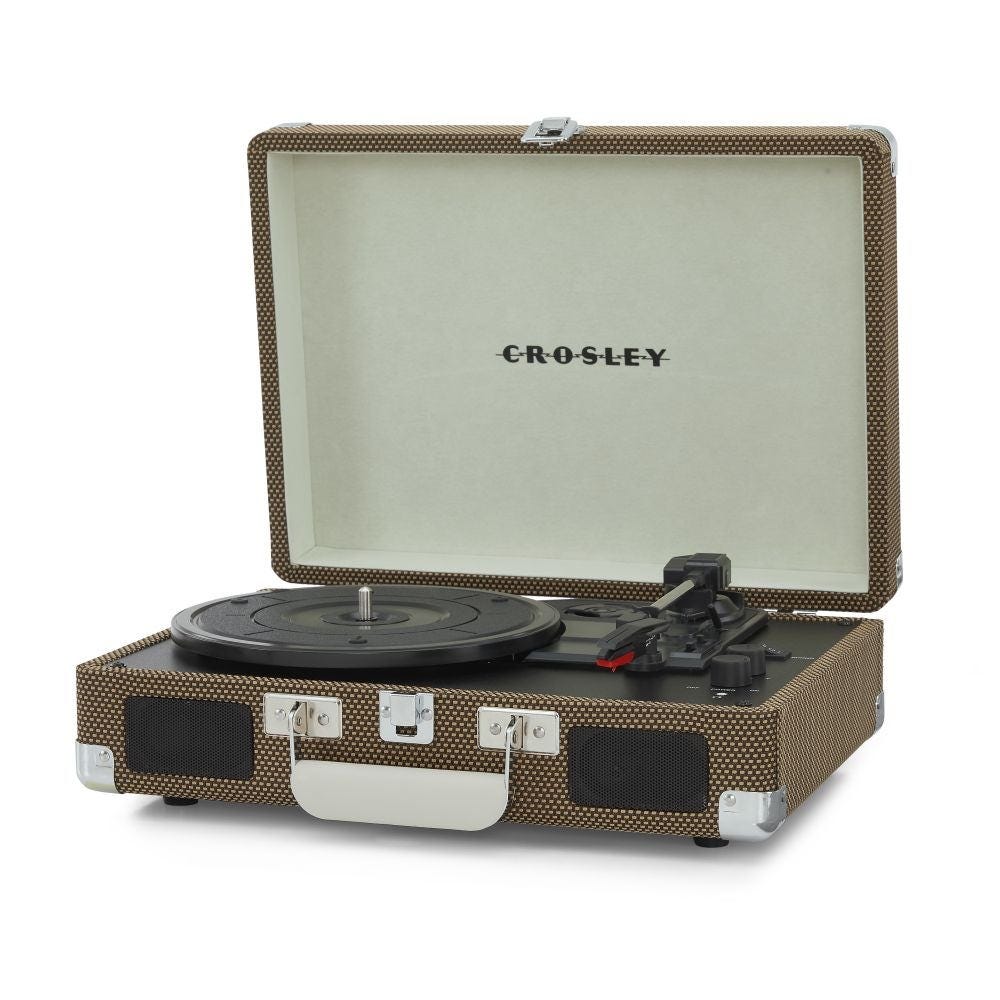 CROSLEY CRUISER PLUS PORTABLE TURNTABLE WITH BLUETOOTH IN/OUT - TWEED
