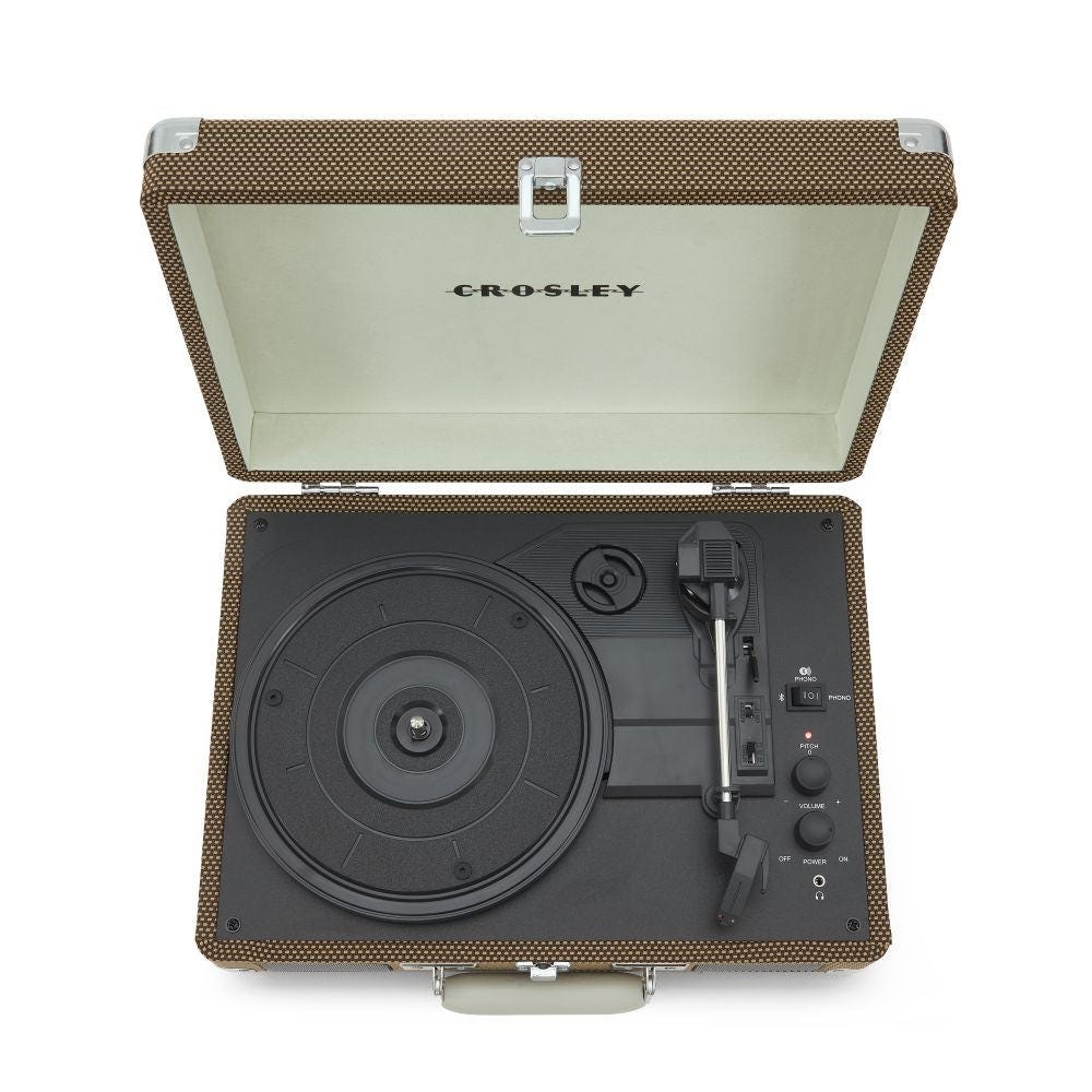 CROSLEY CRUISER PLUS PORTABLE TURNTABLE WITH BLUETOOTH IN/OUT - TWEED