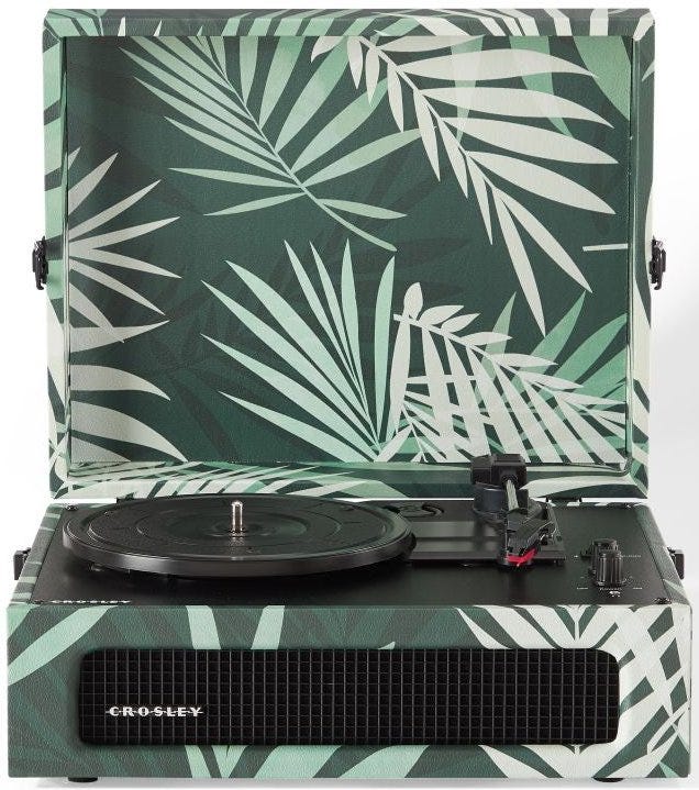 CROSLEY VOYAGER PORTABLE TURNTABLE WITH BLUETOOTH IN/OUT - BOTANICAL