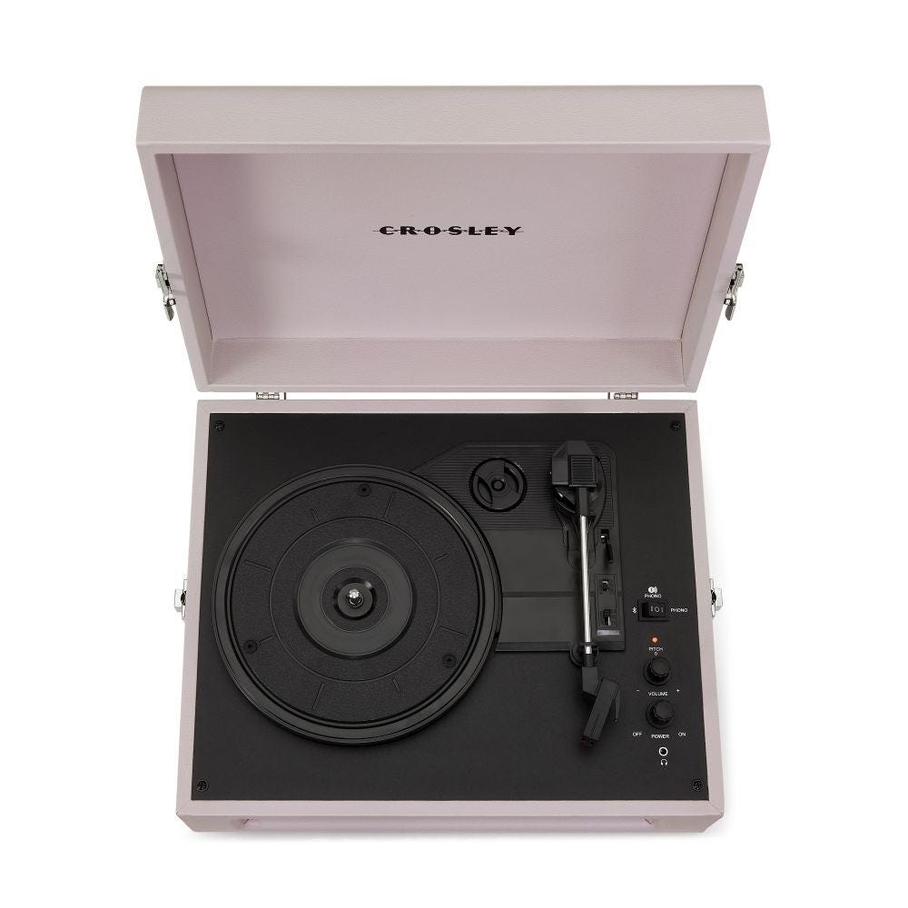 CROSLEY VOYAGER PORTABLE TURNTABLE WITH BLUETOOTH IN/OUT - AMETHYST