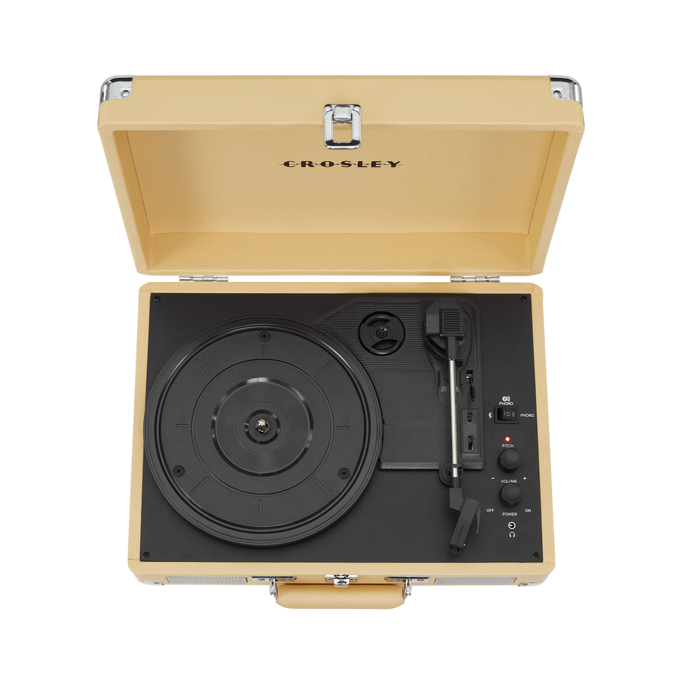 CROSLEY CRUISER PLUS PORTABLE TURNTABLE WITH BLUETOOTH IN/OUT - FAWN