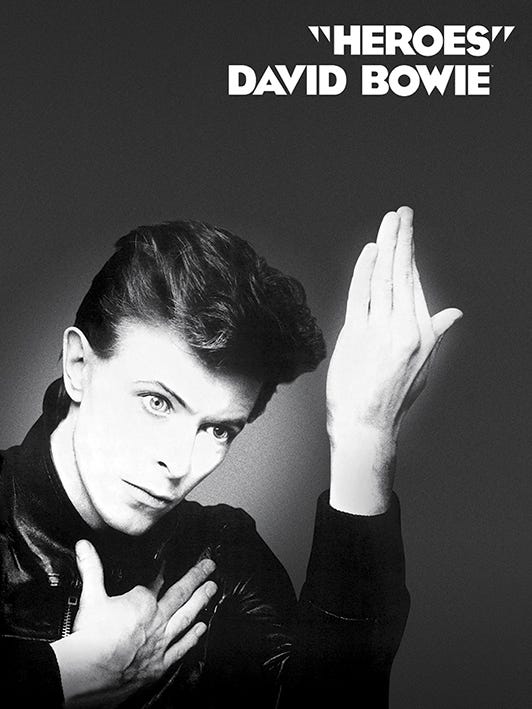 DAVID BOWIE - HEROES (CANVASS PRINT)