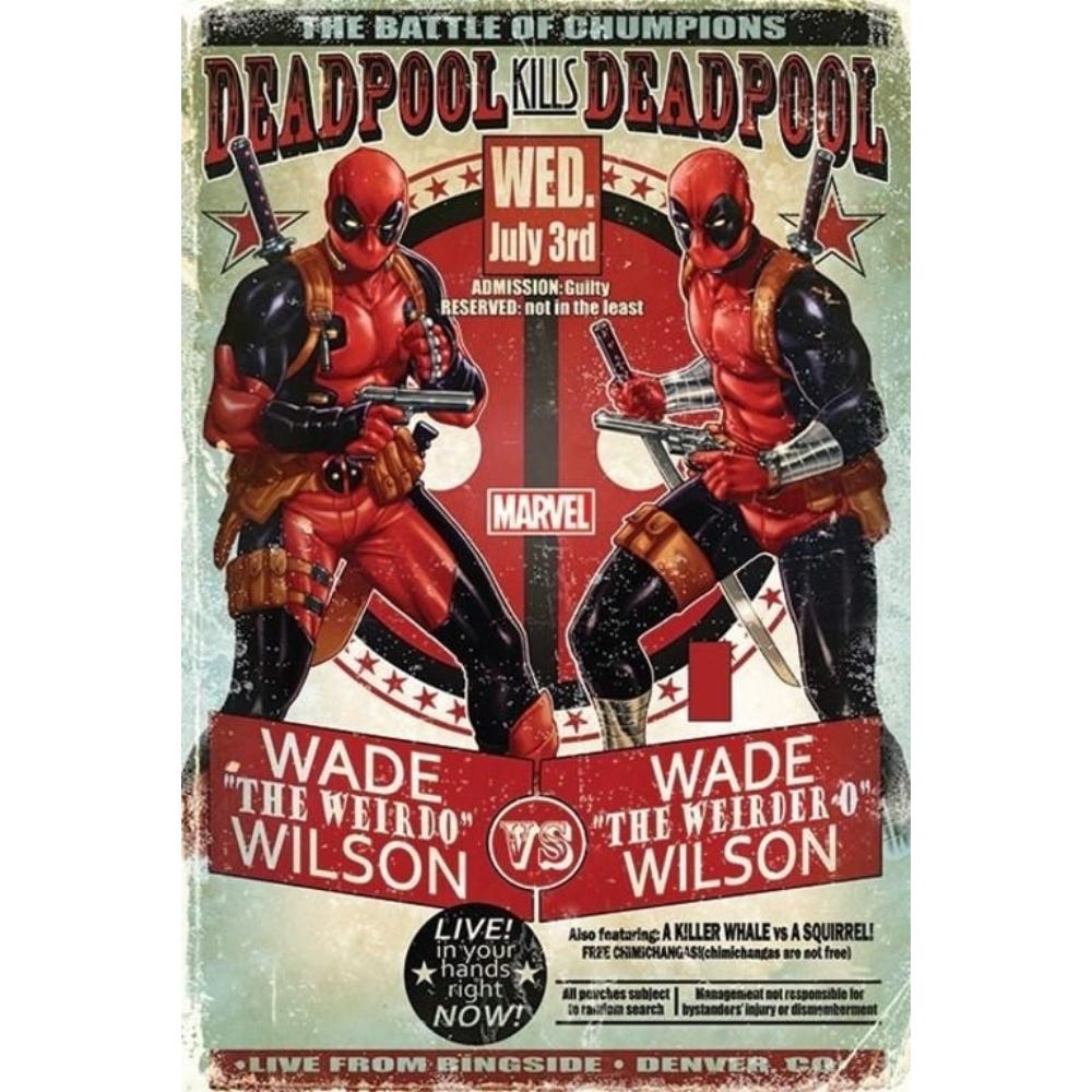 DEADPOOL - WADE VS WADE (WOOD PRINT)