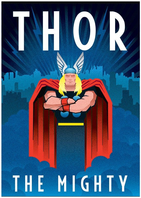 MARVEL DECO - THOR (ART PRINT)