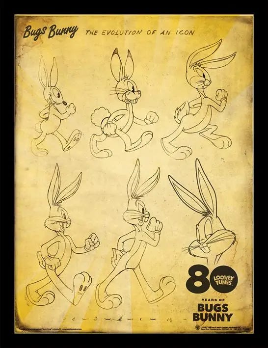 LOONEY TUNES - BUGS BUNNY THE EVOLUTION OF AN ICON (MEMORABILIA)