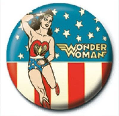 WONDER WOMAN - STARS AND STRIPES (BUTTON BADGE)