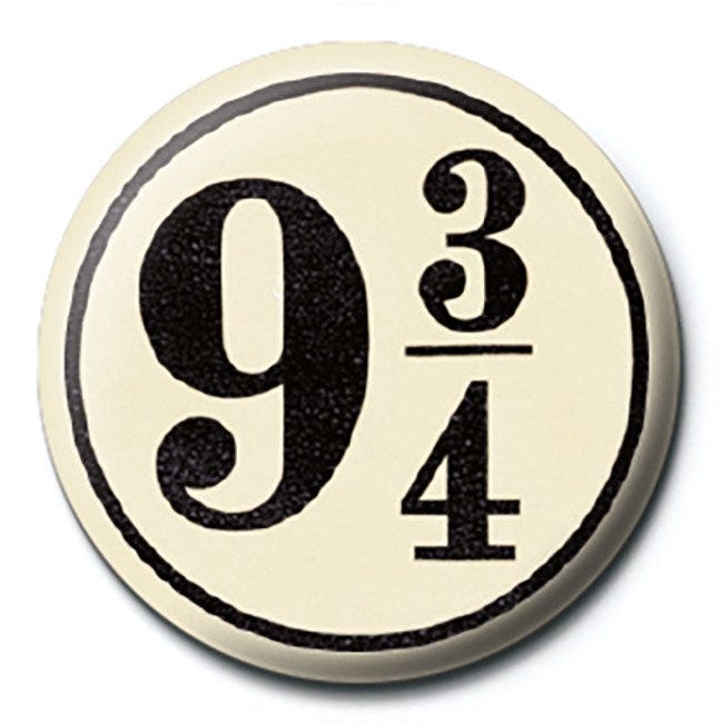 HARRY POTTER - 9 3/4 (BUTTON BADGES)