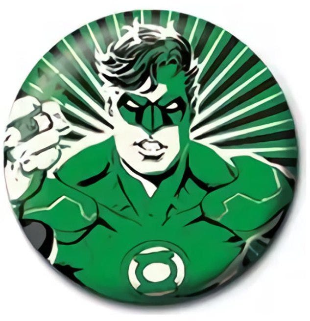 GREEN LANTERN - RAYS (BUTTON BADGE)