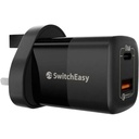 PowerBuddy 5.0 GaN Compact Wall Charger 67W 3 Port, 1 USB-A 2 USB-C, UK-Black