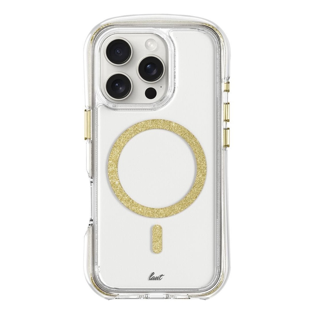 LAUT Aero Sparkle for iPhone 16 Pro Max - Crystal Gold