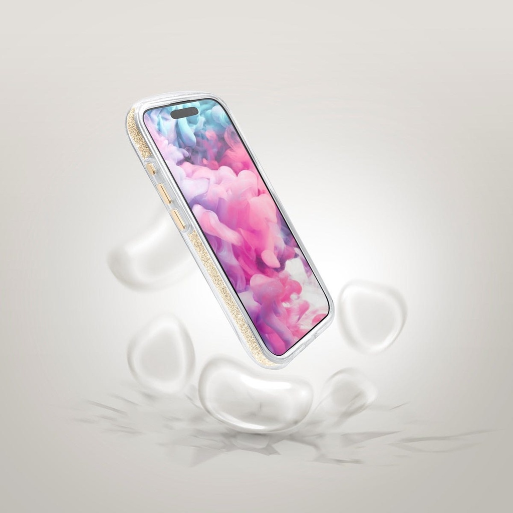 LAUT Aero Sparkle for iPhone 16 Pro - Crystal Gold