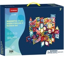 Magnetic tiles marble roller II 206 pcs