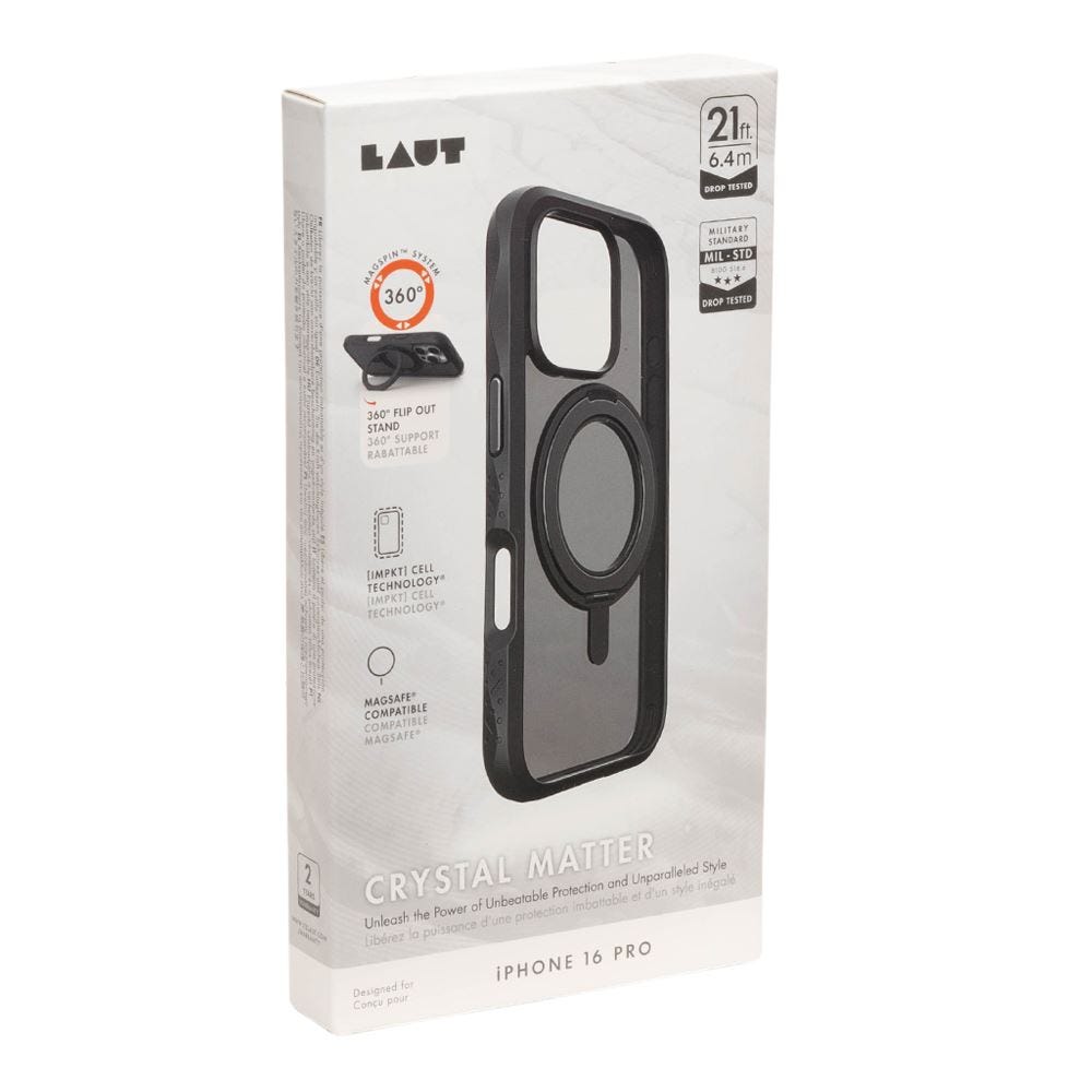 LAUT Crystal Matter for iPhone 16 Pro - Midnight