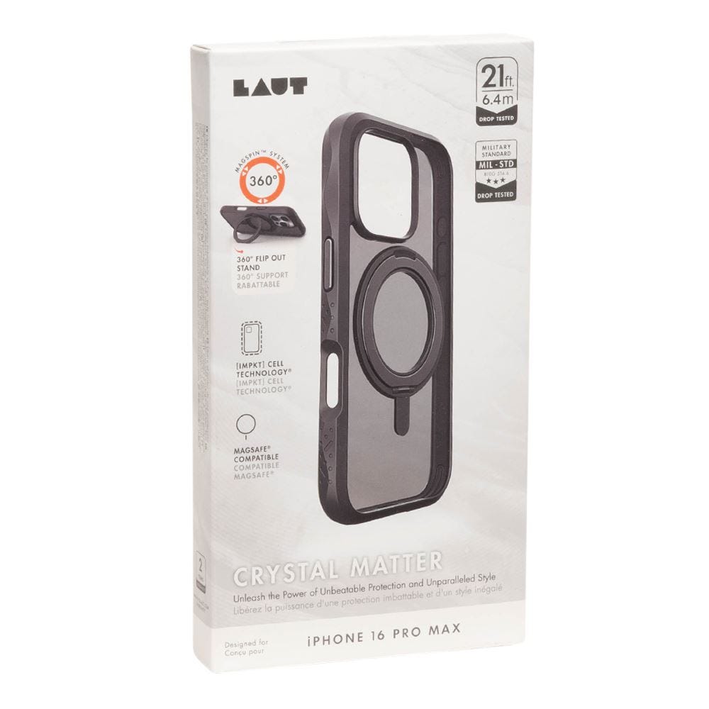 LAUT Crystal Matter for iPhone 16 Pro Max - Midnight