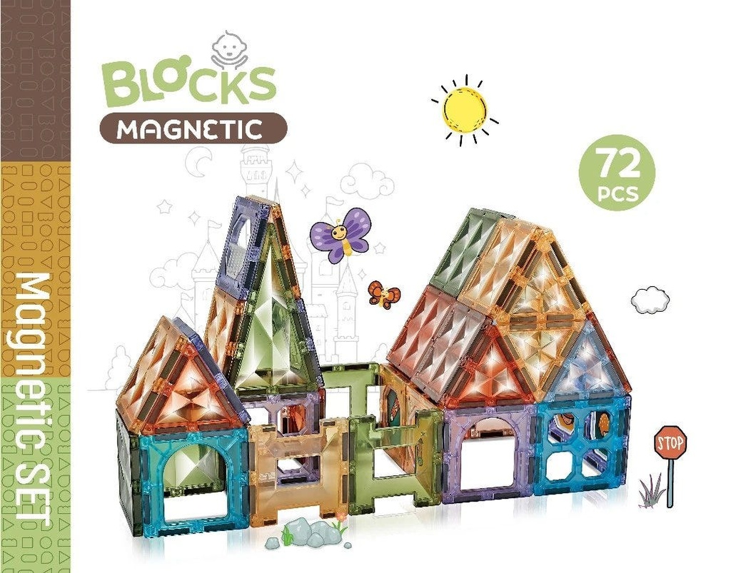 Magnetic Diamond building blocks 72Pcs