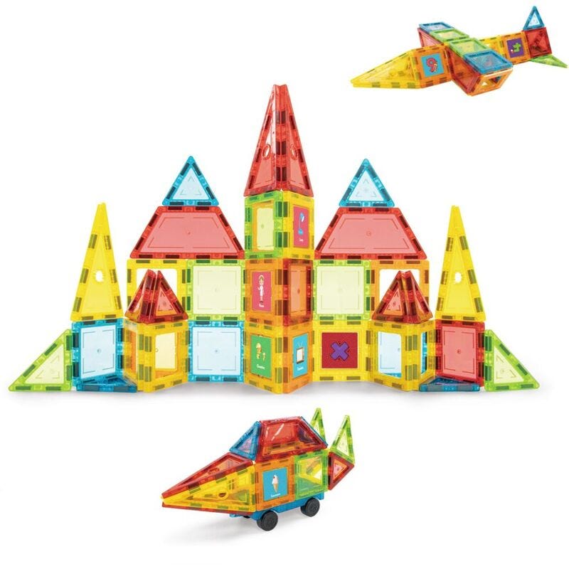 Magnetic construction blocks 90 pcs