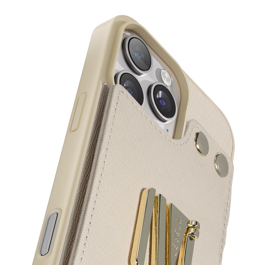 Levelo Serena Leather Case-iPhone 16 Pro -Beige