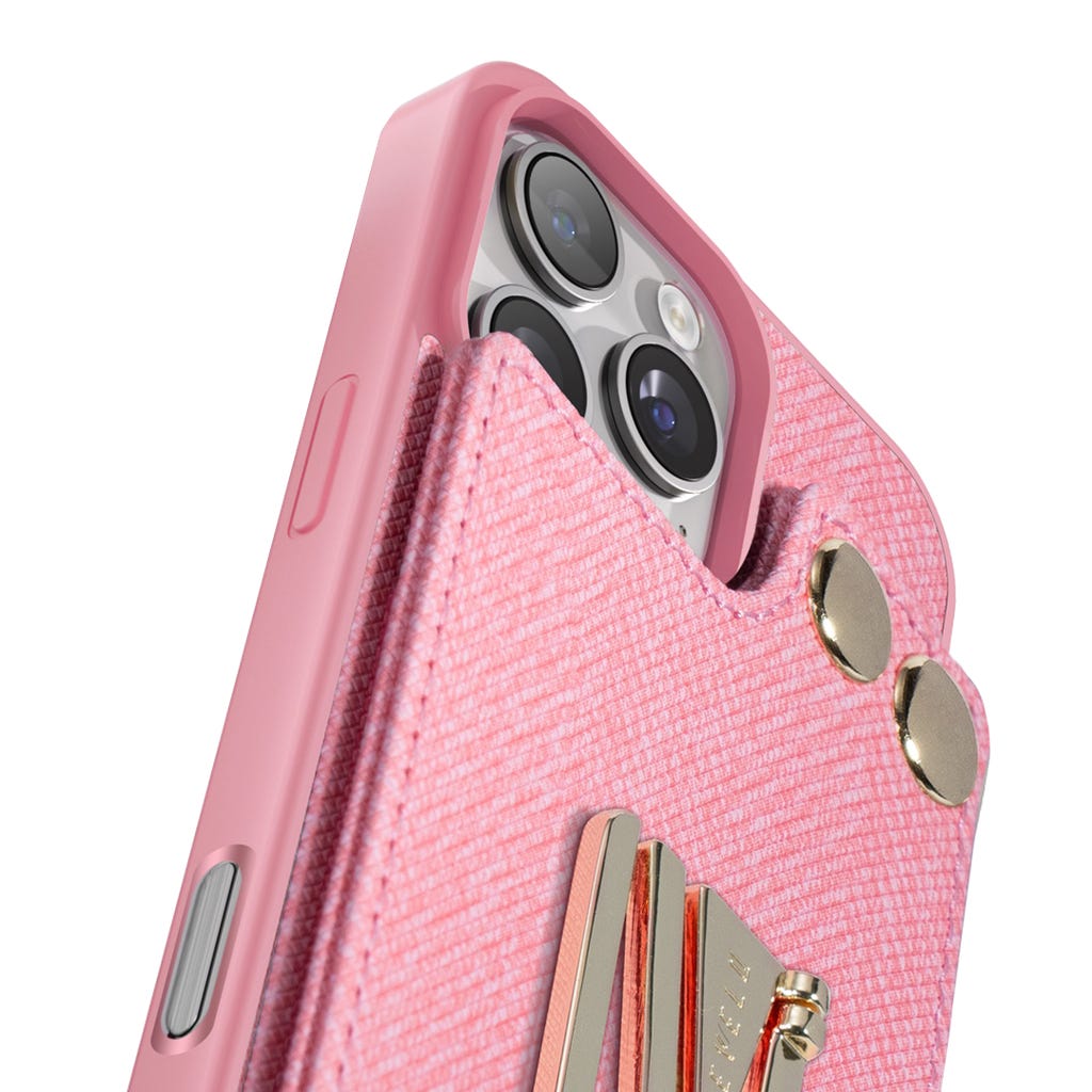 Levelo Serena Leather Case-iPhone 16 Pro -Pink