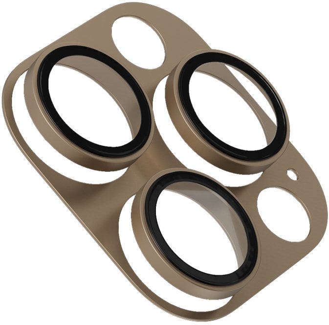 Levelo Trio Pro Camera Lens Protector -iPhone 16 Pro/Pro Max- Desert Rose Gold