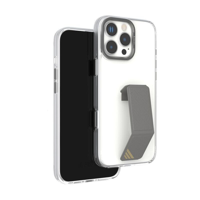 Levelo Morphix Clara Grip Case-iPhone 16 Pro - Gray