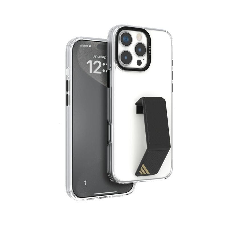 Levelo Morphix Clara Grip Case-iPhone 16 Pro - Black