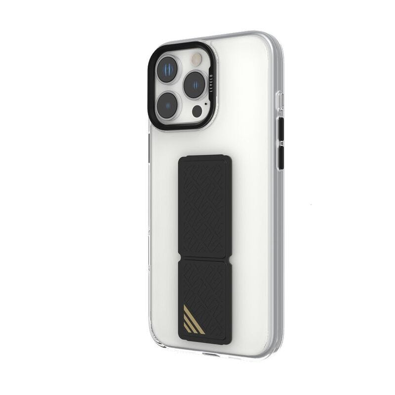 Levelo Morphix Clara Grip Case-iPhone 16 Pro - Black