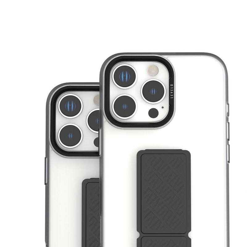 Levelo Morphix Clara Grip Case-iPhone 16 Pro - Black