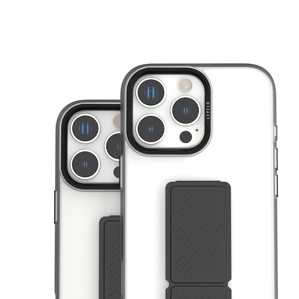 Levelo Morphix Clara Grip Case-iPhone 16 Pro Max-Black