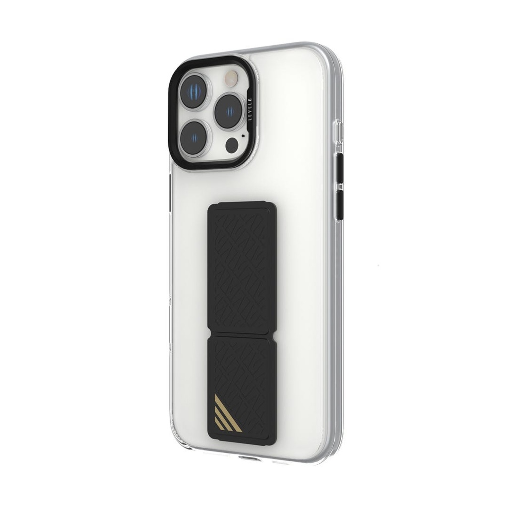 Levelo Morphix Clara Grip Case-iPhone 16 Pro Max-Black