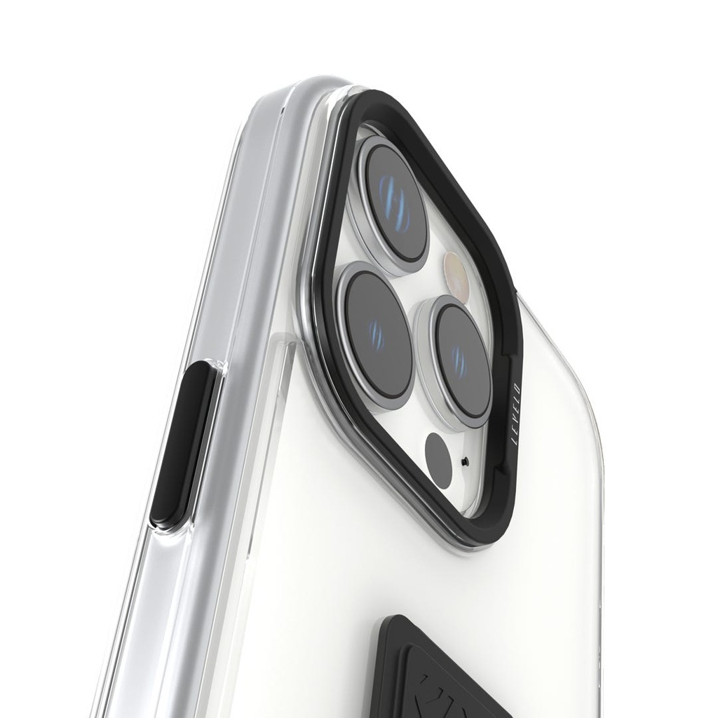 Levelo Morphix Clara Grip Case-iPhone 16 Pro Max-Black