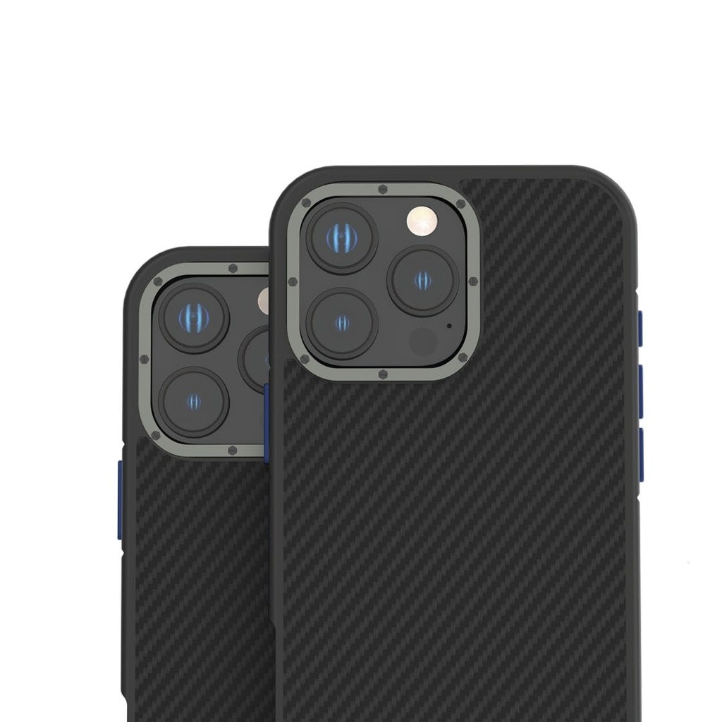 Levelo Ox Carbon Case-iPhone 16 Pro Max -iPhone 16 Pro - Blue