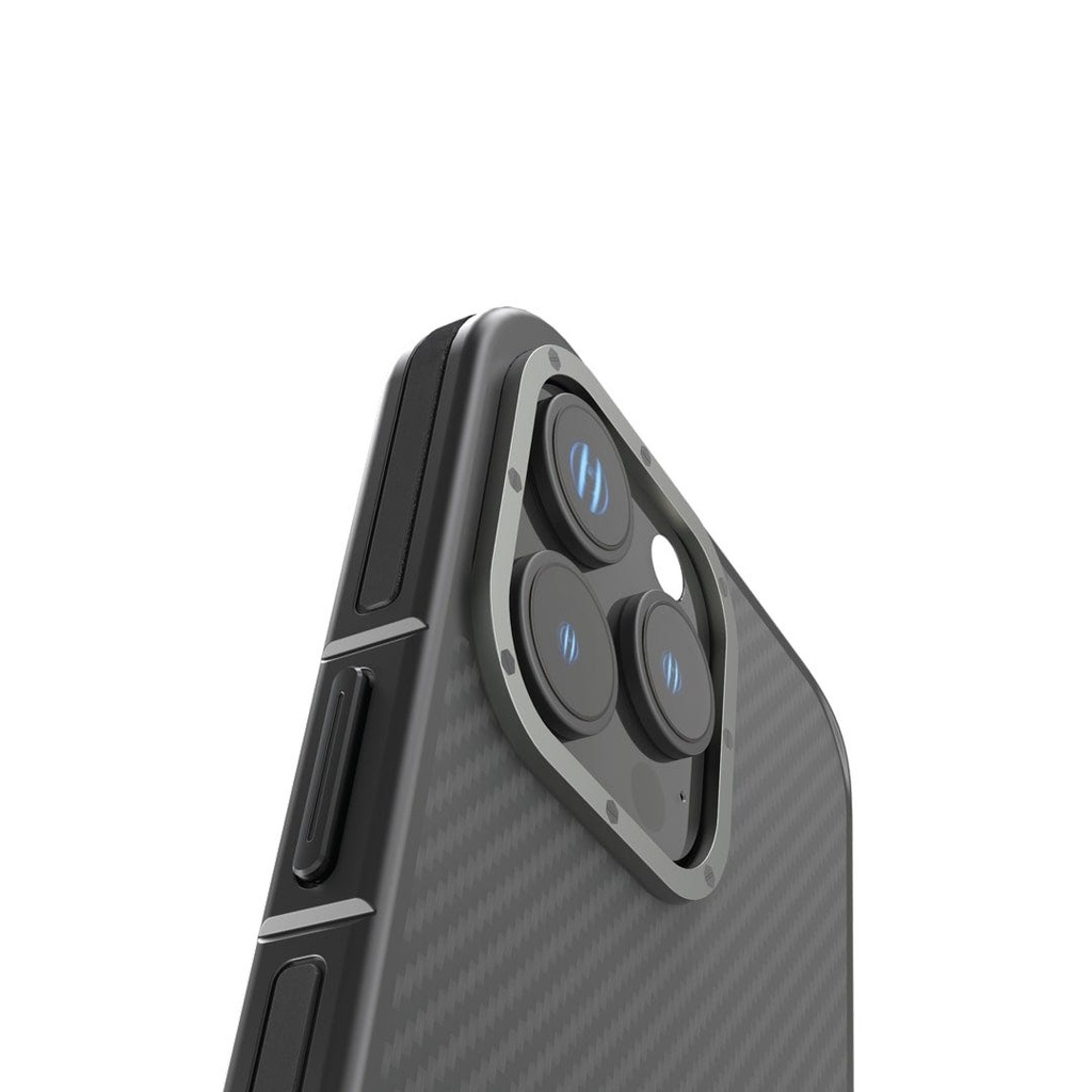 Levelo Ox Carbon Case-iPhone 16 Pro Max -iPhone 16 Pro - Black