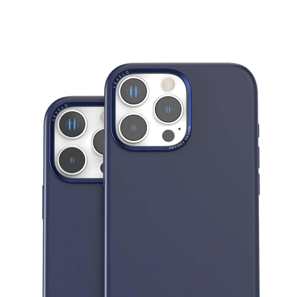 Levelo Iris Magsafe Liquid Silicone Case -iPhone 16 Pro Max- Blue