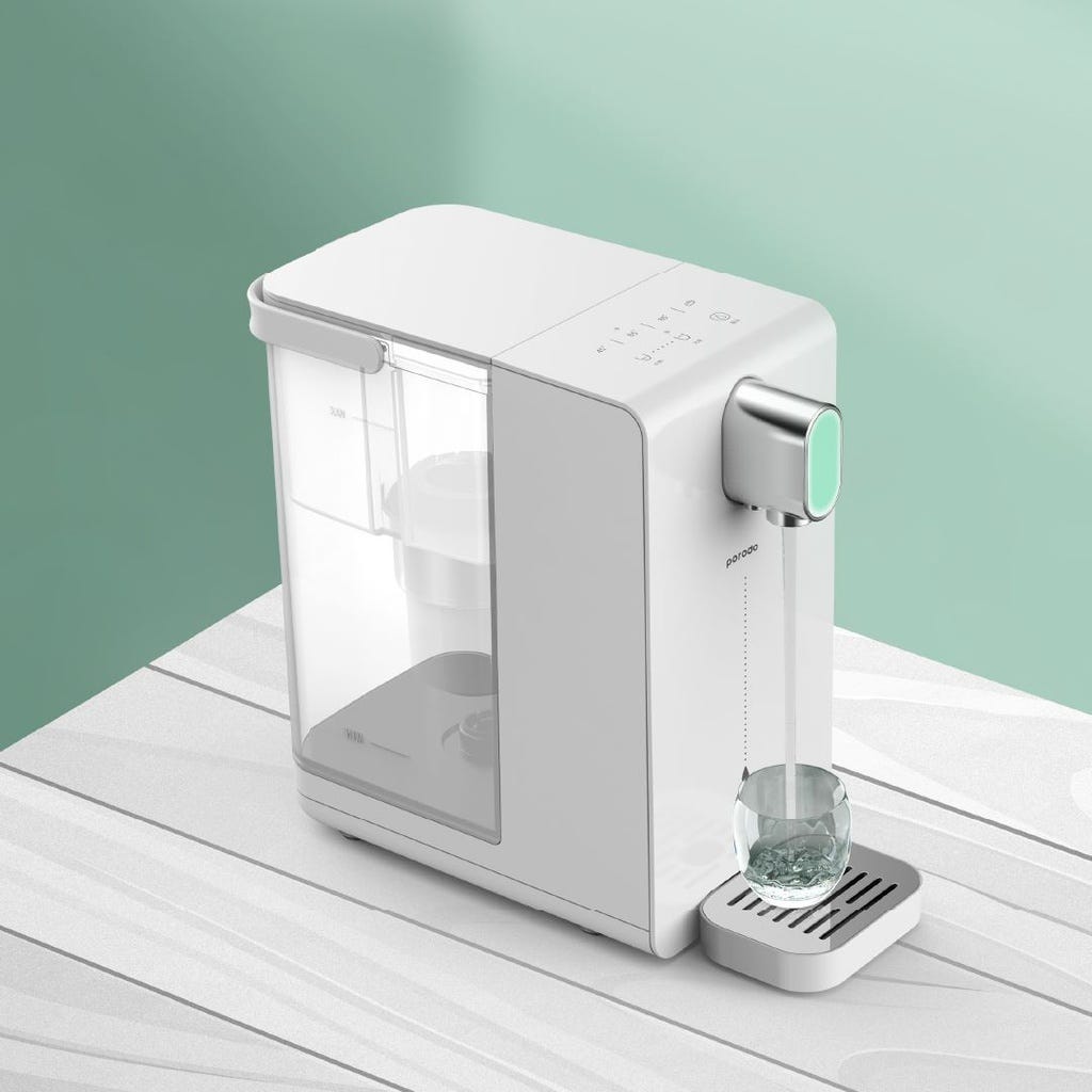 Porodo Lifestyle Instant Hot Water Dispenser With Automatic Ambient Lighting White