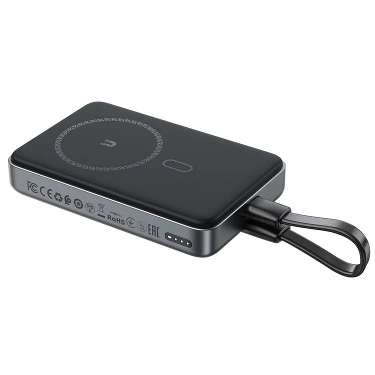 ACEFAST M10-10000 PD30W MAGNETIC WIRELESS CHARGING POWER BANK WITH CABLE BLACK