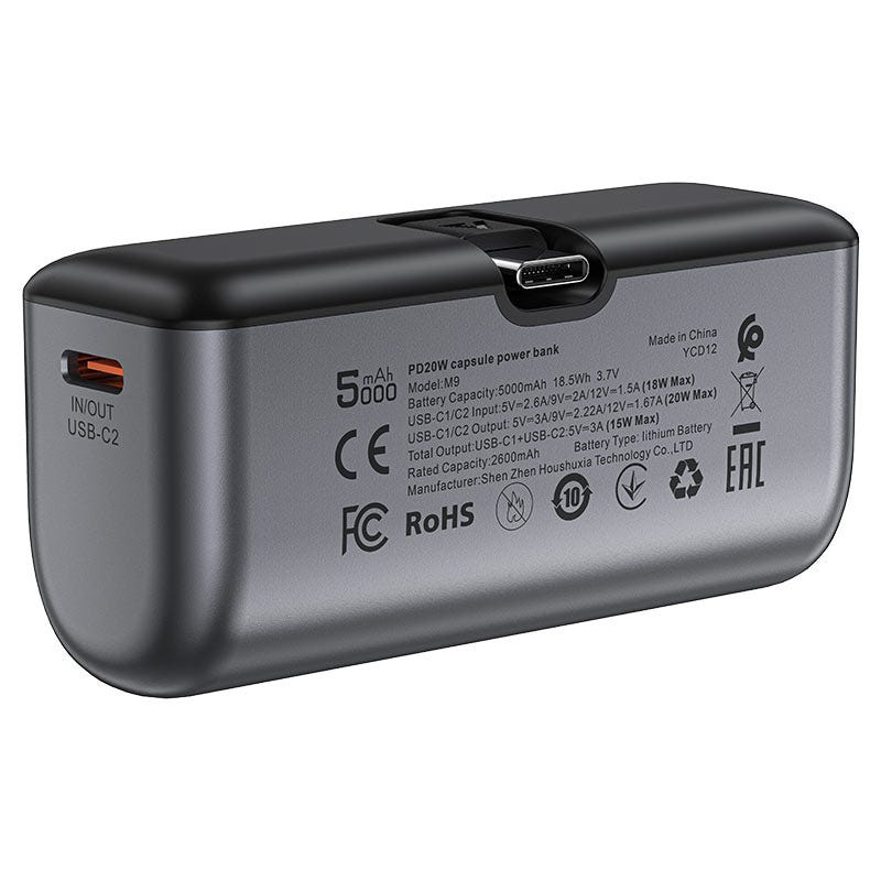 ACEFAST M9-5000 PD20W CAPSULE POWER BANK BLACK