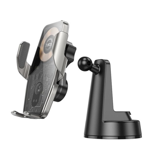 HOCO HW27 Traveler infrared RGB wireless fast charging car holder(center console)
