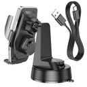 HOCO HW27 Traveler infrared RGB wireless fast charging car holder(center console)