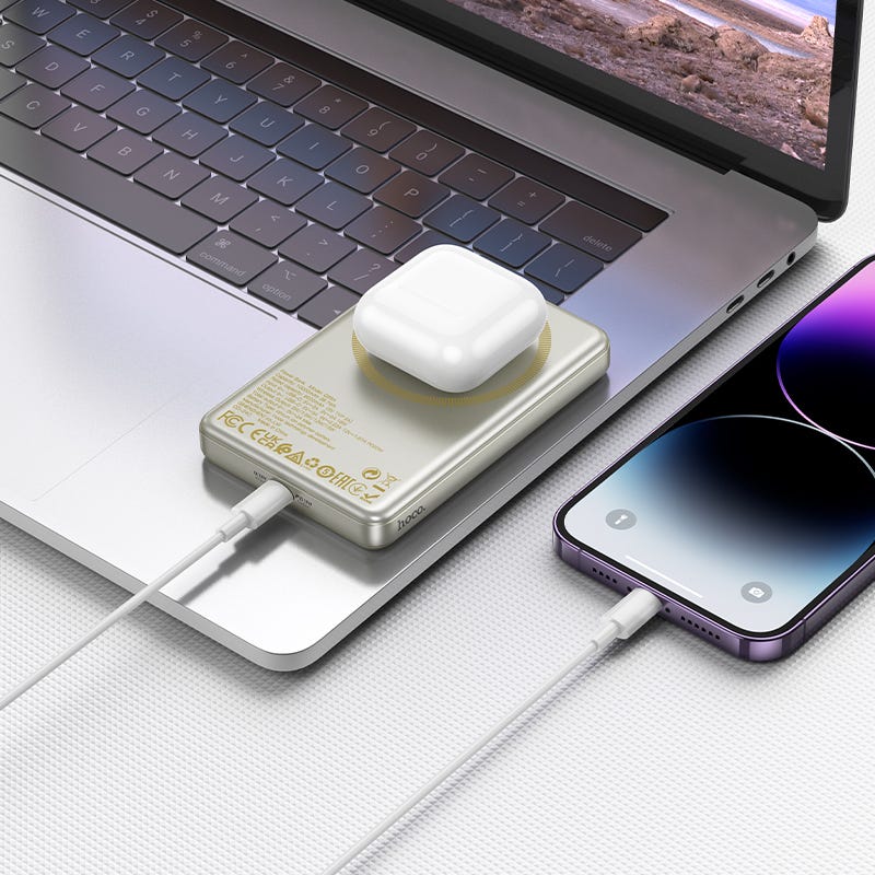 HOCO Q26A Joy PD20W magnetic fast charging power bank(10000mAh) Grey