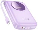 HOCO Q19 Lucky 30W fully compatible power bank with digital display and cable(10000mAh) Purple